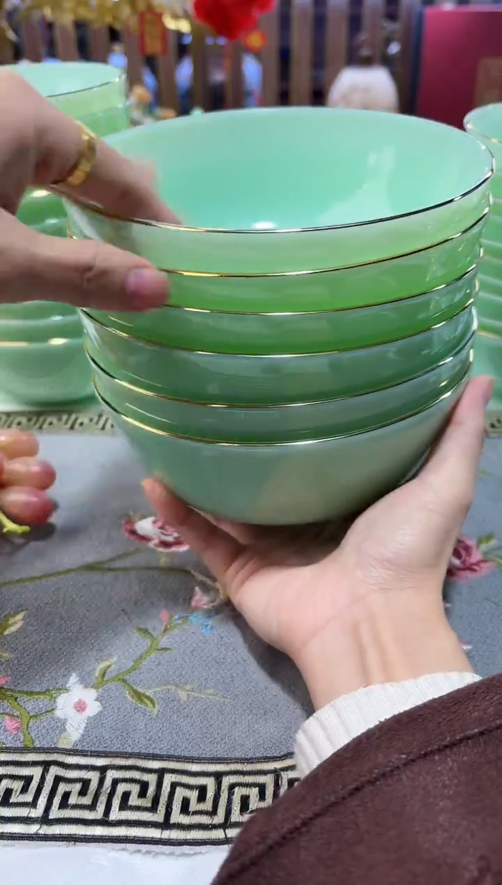 玉瓷 6.5英寸面碗6个景德镇陶瓷