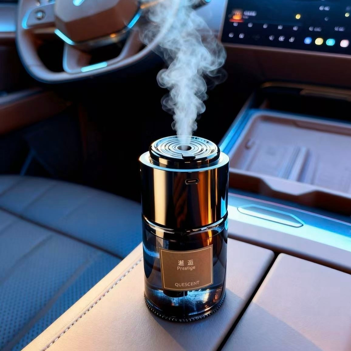 车载自动喷雾智能启停香薰机车内持久留香祛除异味