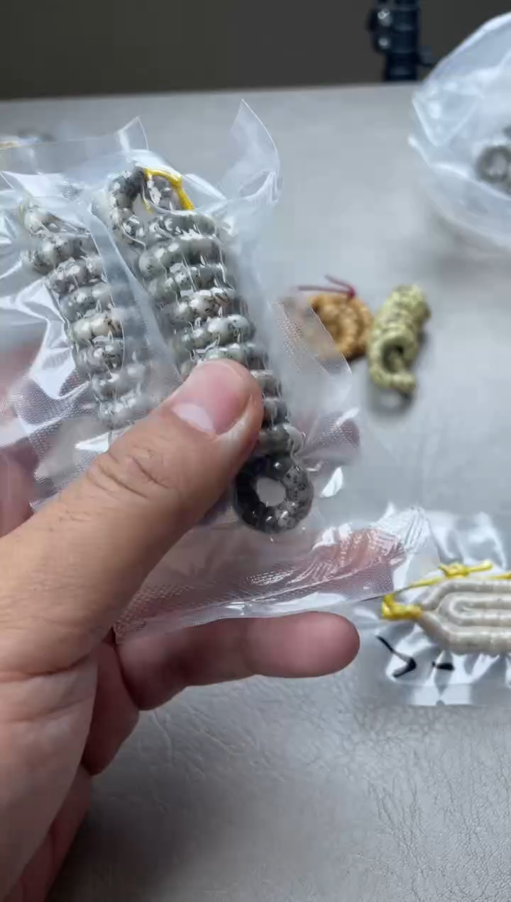 吊坠星月菩提石玉糯冰料140颗籽直切大肠卡6