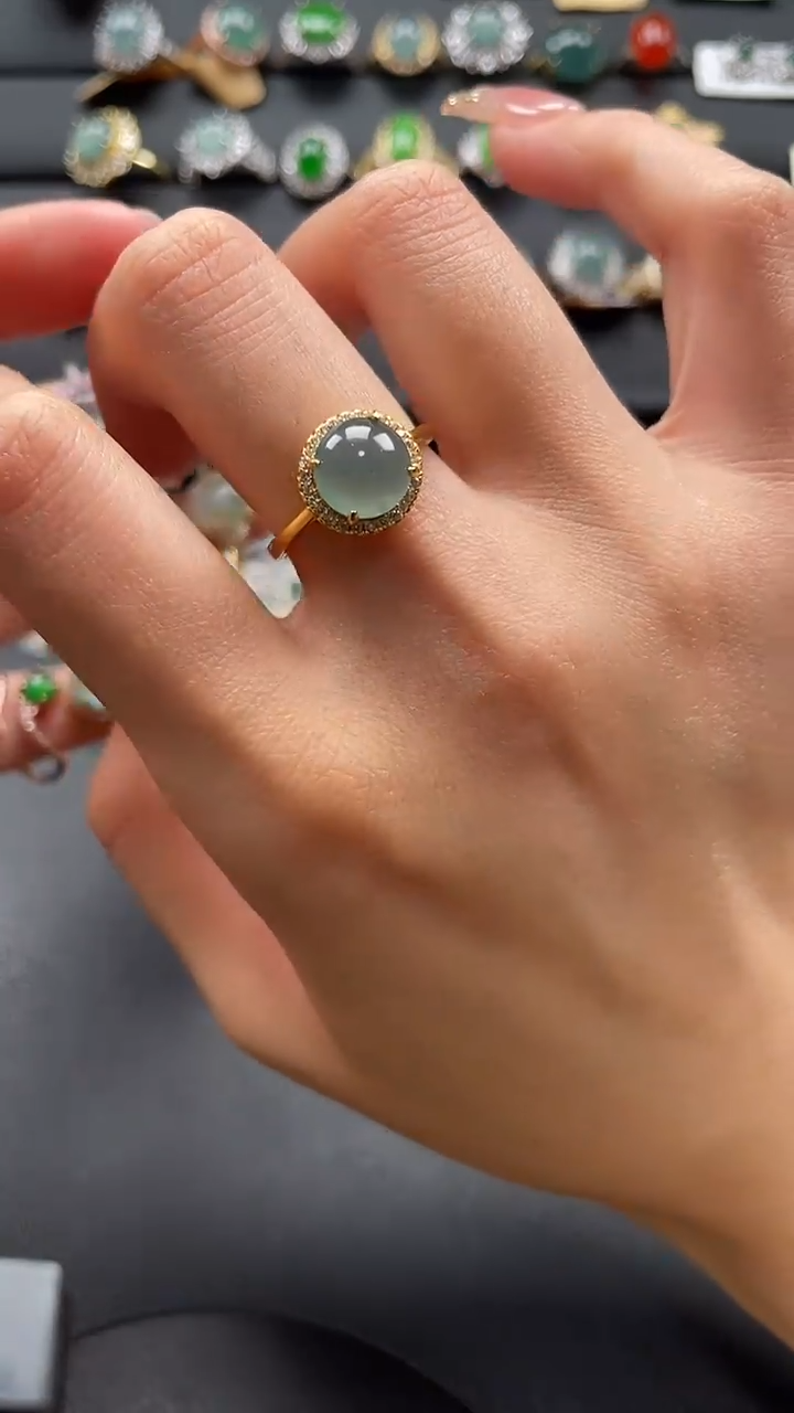 【闪购商品】翡翠戒指银S925镶嵌436543653