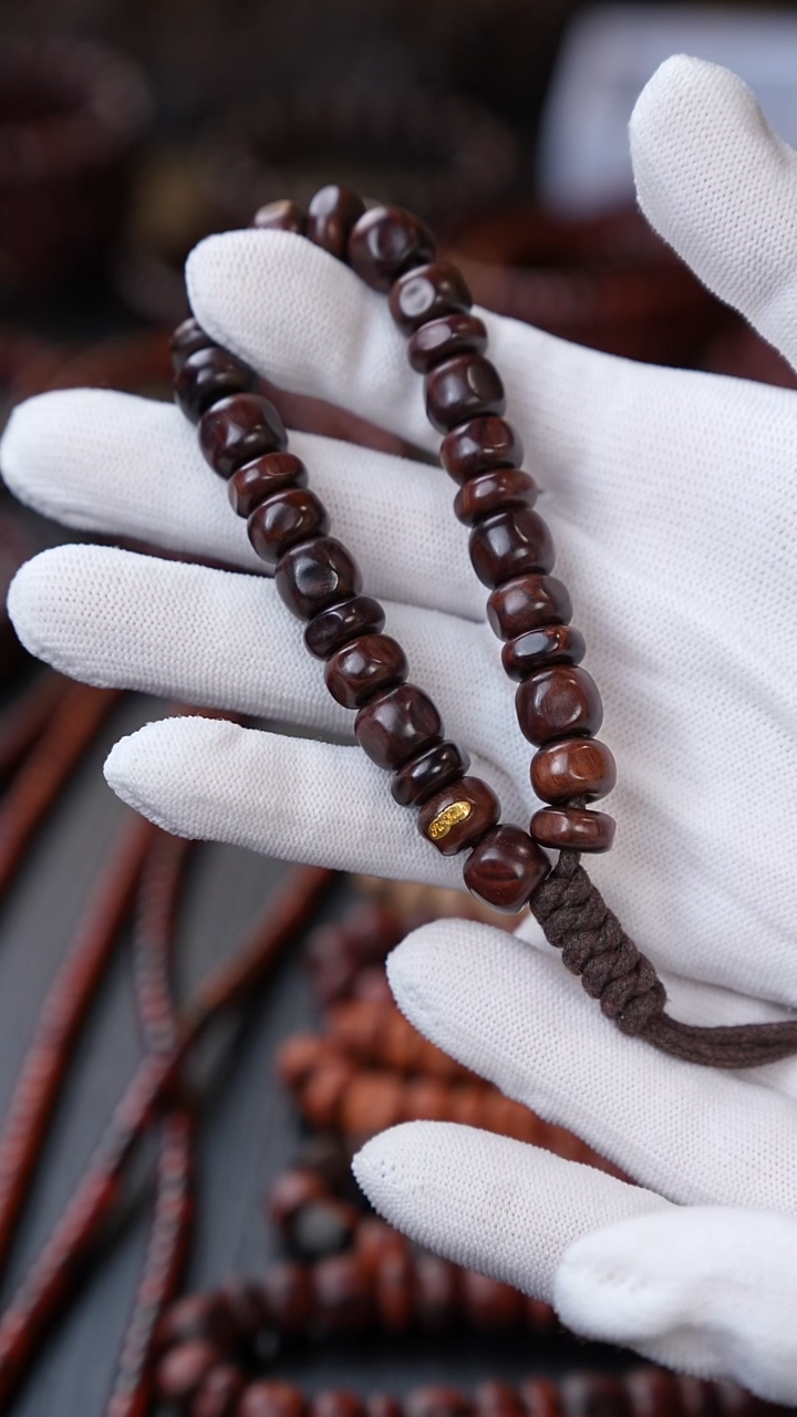 黄花梨/降香黄檀手串/手链葡萄紫海南黄花梨紫油梨沉水手持11+