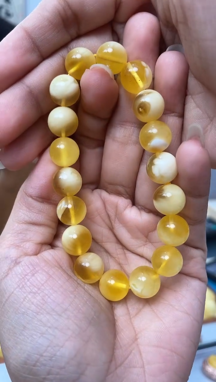 【闪购商品】琥珀裸石未镶嵌天然琥珀蜜蜡手串