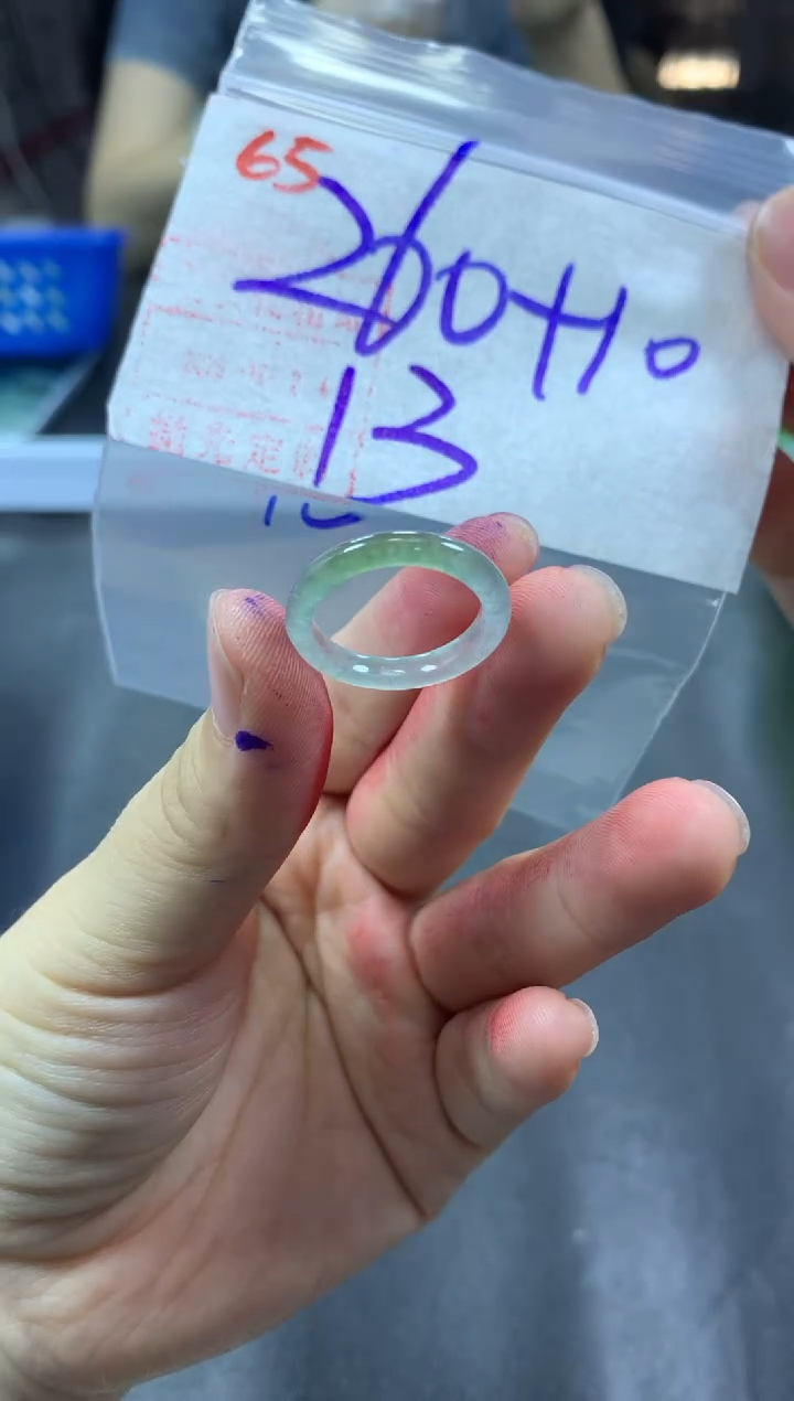 未镶嵌定制翡翠戒圈13#270毛货需精细抛光