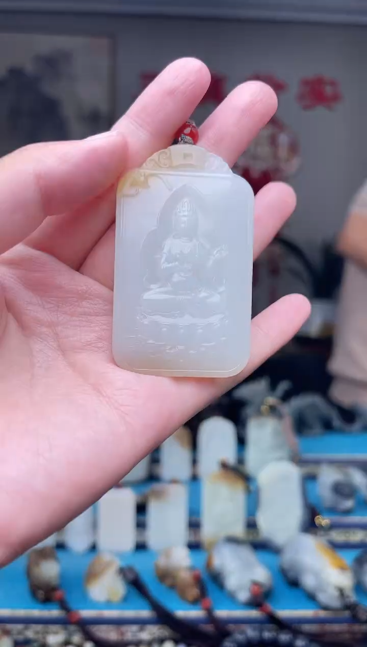 和田玉未镶嵌挂件1