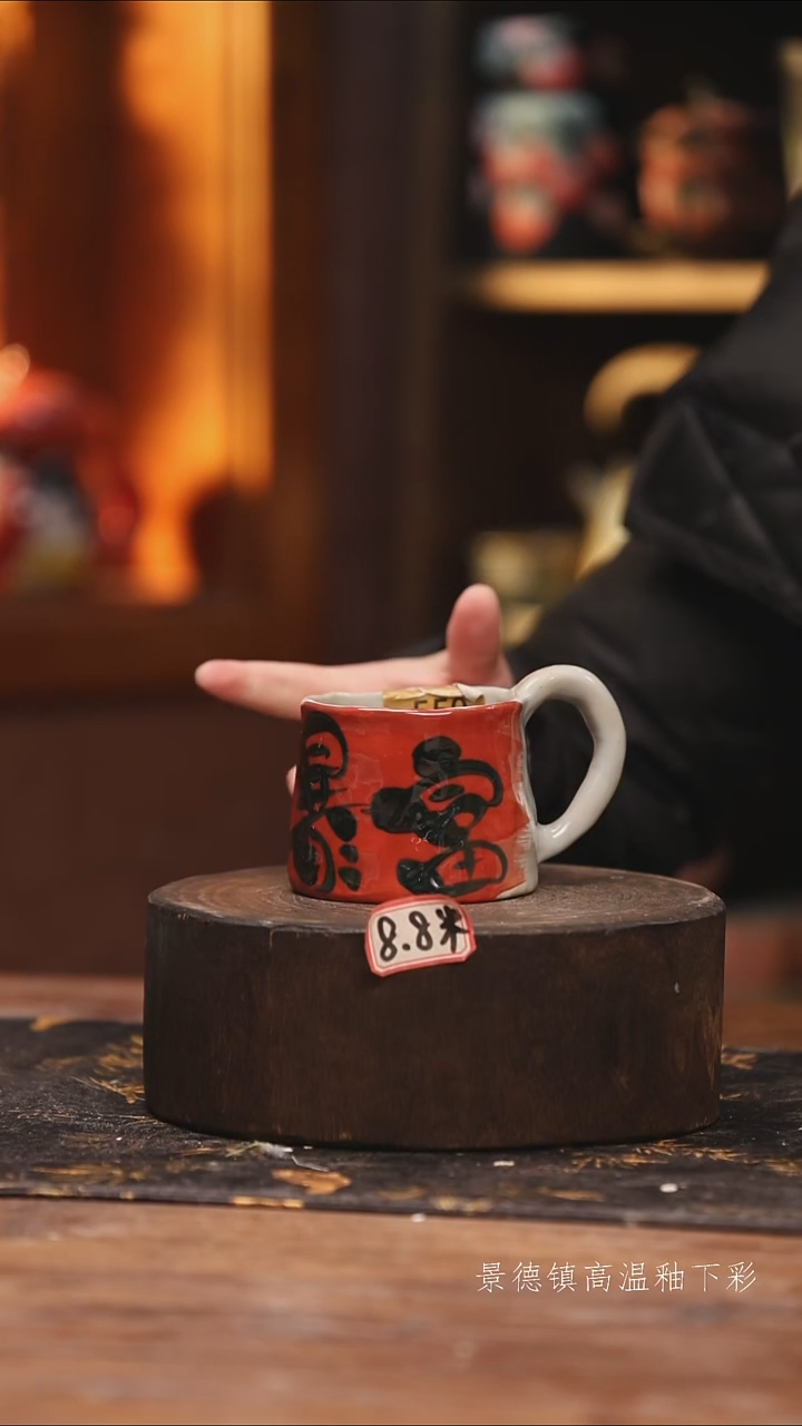 陶瓷景德镇高温釉下手绘陶瓷@L550@