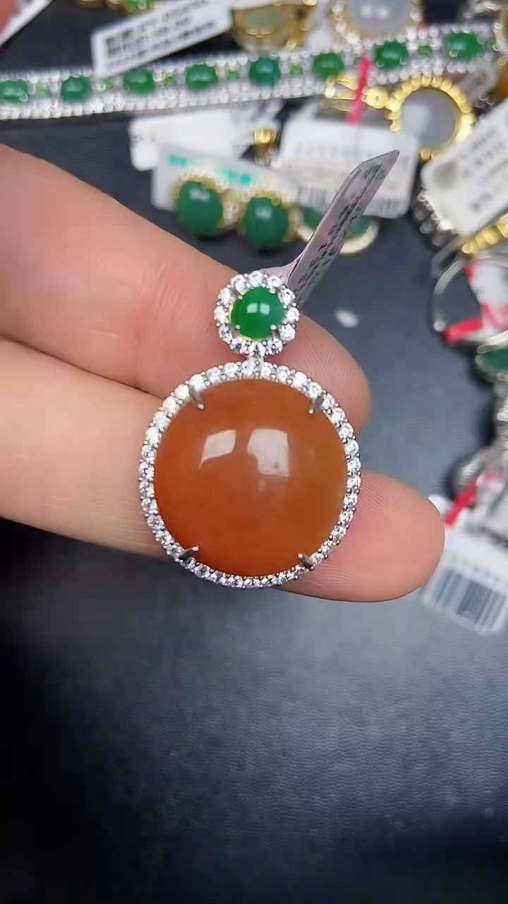 银S925镶嵌戒指翡翠1260