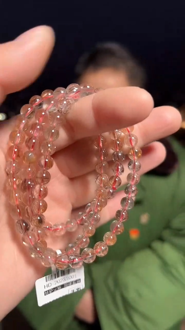 【闪购商品】发晶手链未镶嵌天然彩发晶多圈手串多样性发一6mm