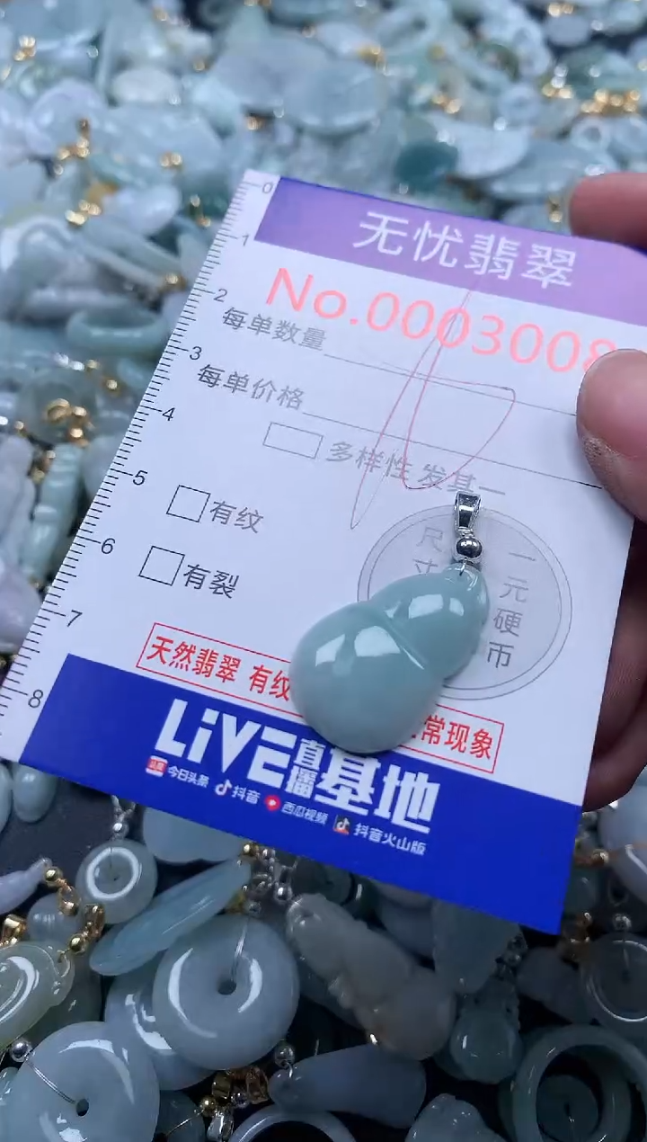 翡翠未镶嵌吊坠(不含链)3008