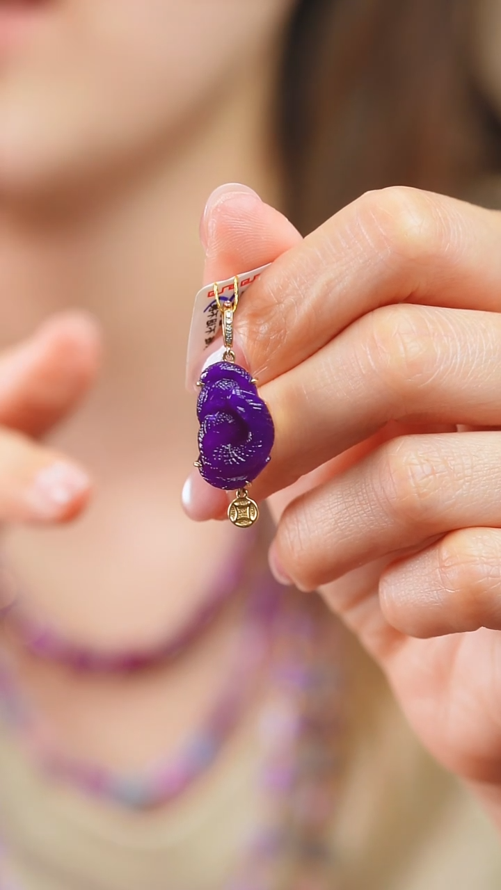 苏纪石（舒俱来）18K金镶嵌吊坠(不含链)32