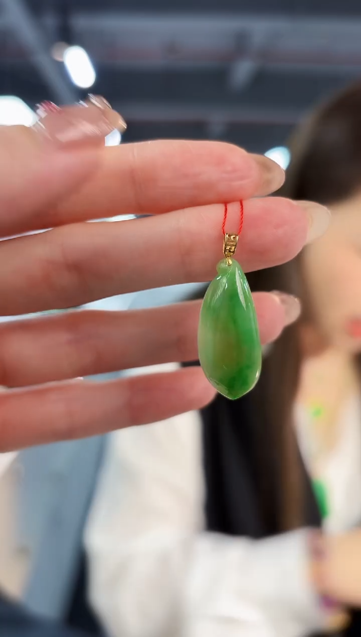 【闪购商品】翡翠颈饰18K金镶嵌缅料A货/支持复检/一件