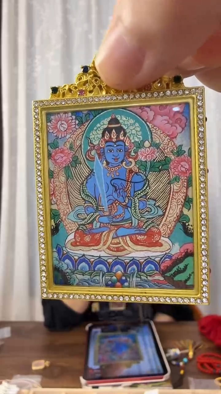 吊坠虚空藏--热贡元旦唐卡画院