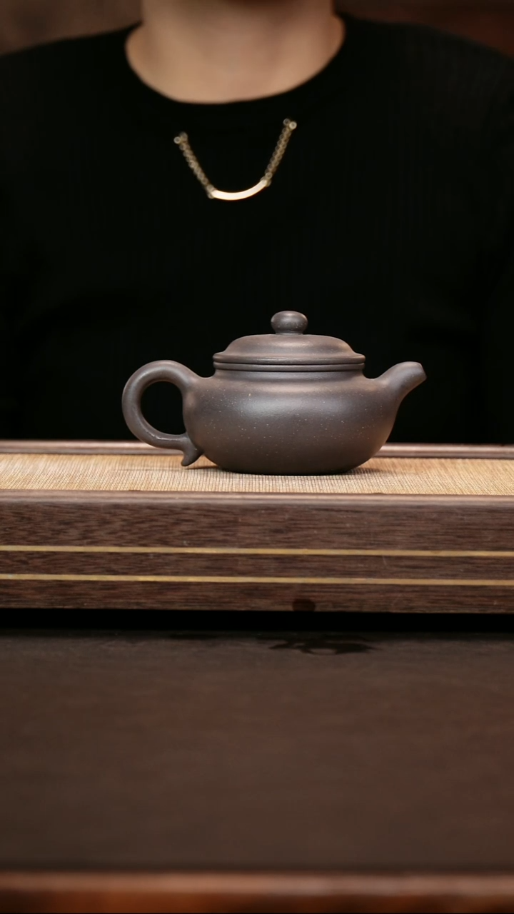 茶壶紫砂天青泥 仿古 付
