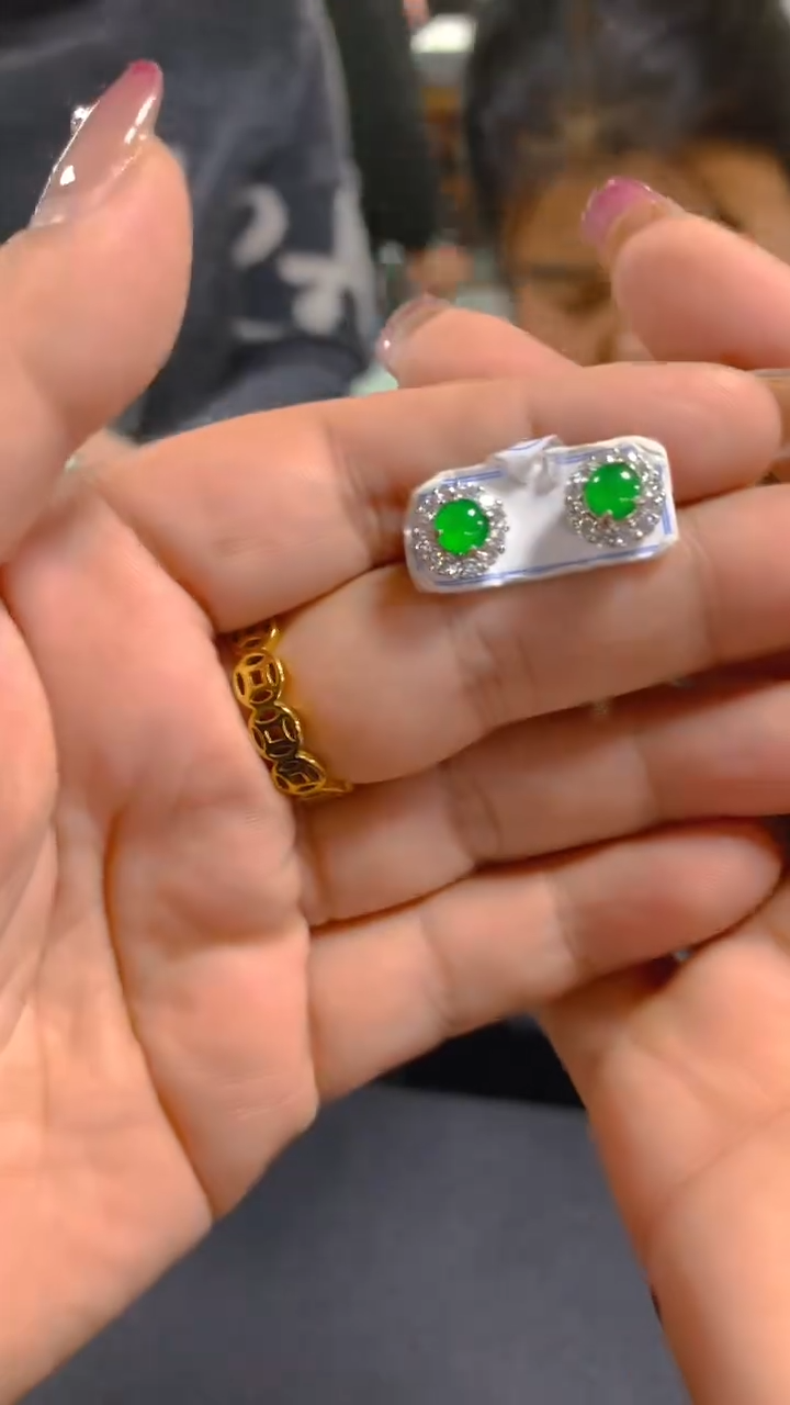 【闪购商品】翡翠耳饰未镶嵌0799674290多样性发其一