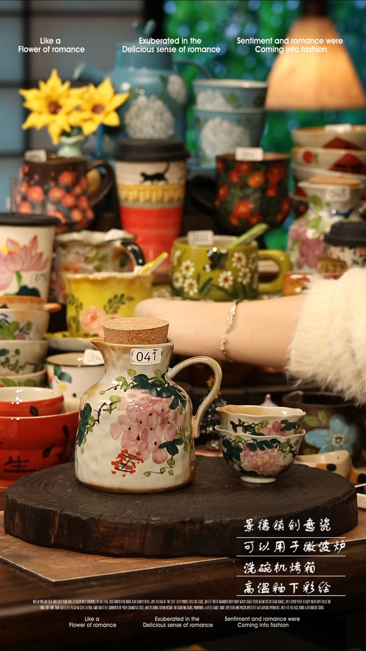 陶瓷景德镇高温釉下彩手工手绘款式@A0041@