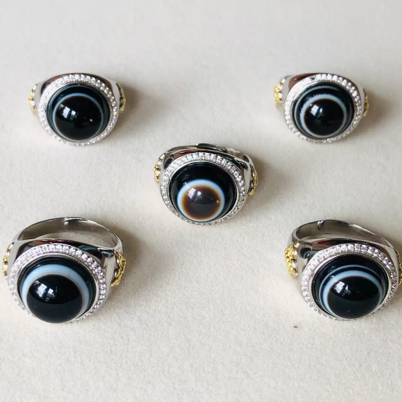 【荣儿】藏式复古镶嵌一眼活口戒指男款同款送礼时尚多样性发其一