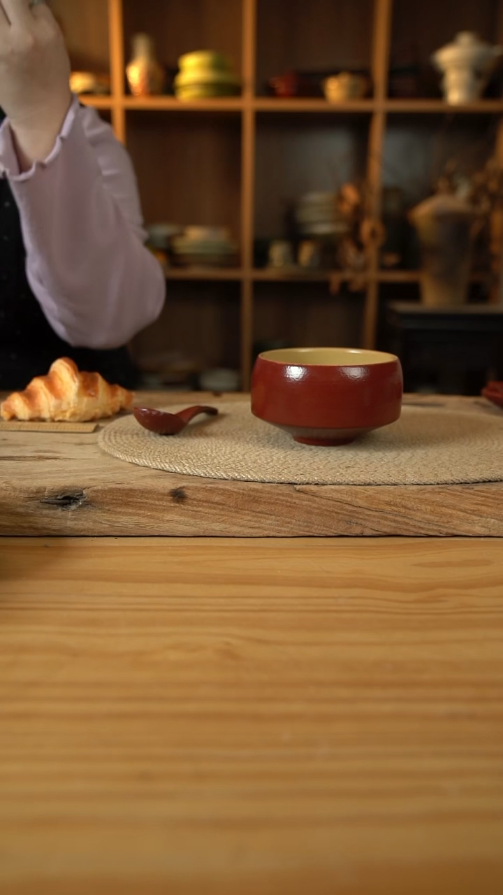 复古红系列的钵钵米饭碗1个