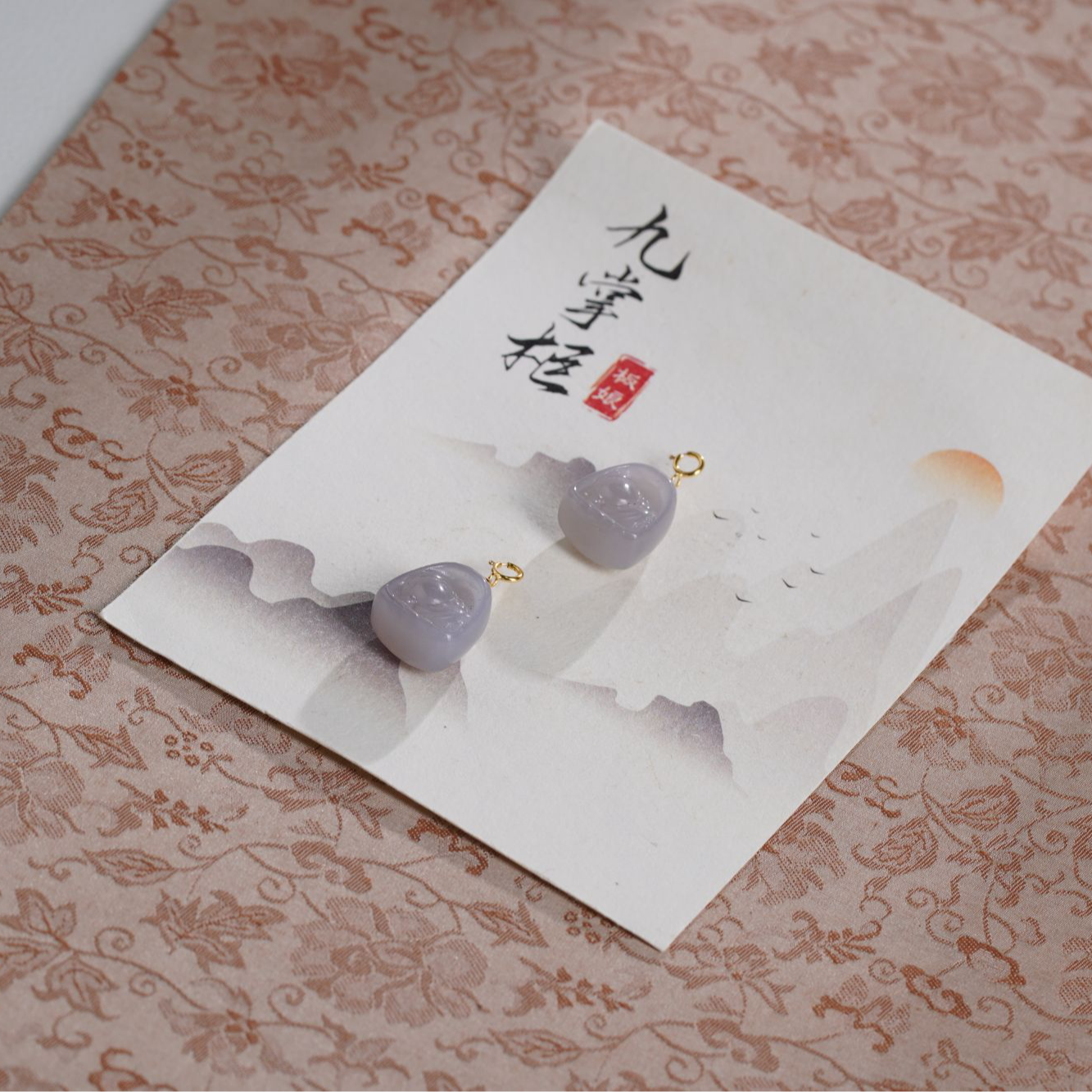 烟紫和田玉吊坠设计款—多样性发其一【JJ629】