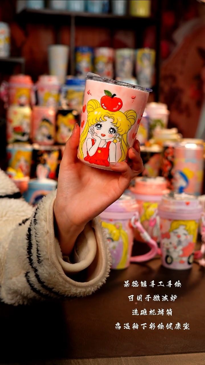 景德镇陶瓷手工手绘杯杯