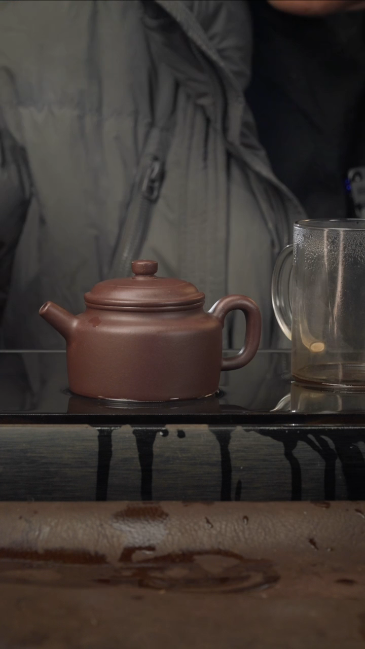 茶壶紫砂陈*蕈55 德钟 特拼紫泥 190cc