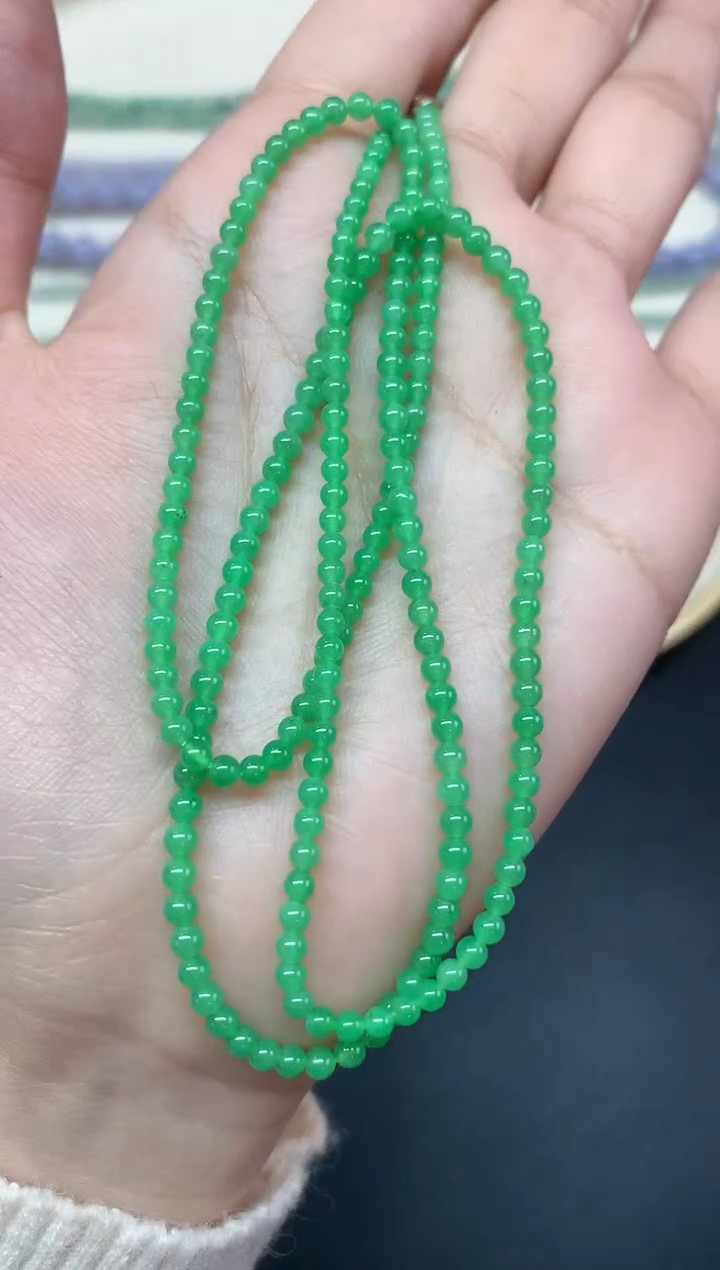 【闪购商品】翡翠项链未镶嵌珠链A192|13800