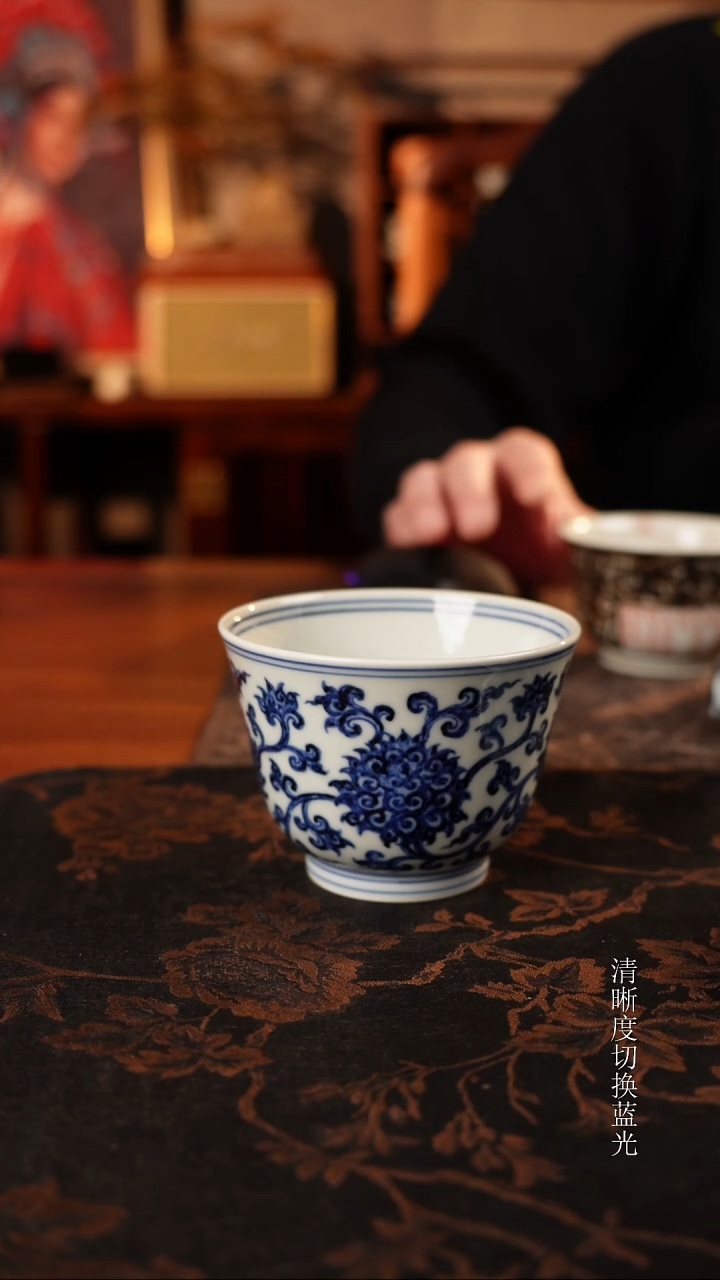 杯子瓷舜瓷天工一品双勾金刚莲单杯