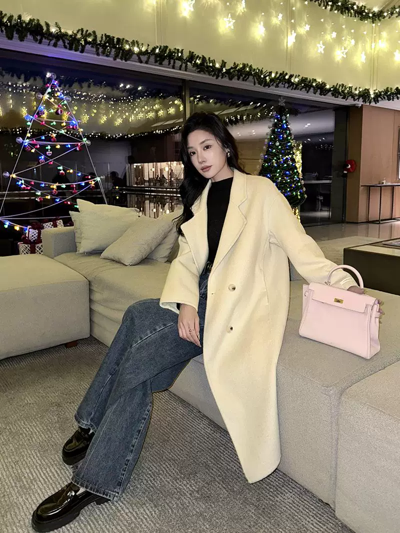 女长款秋冬毛呢外套呢大衣宽松百搭