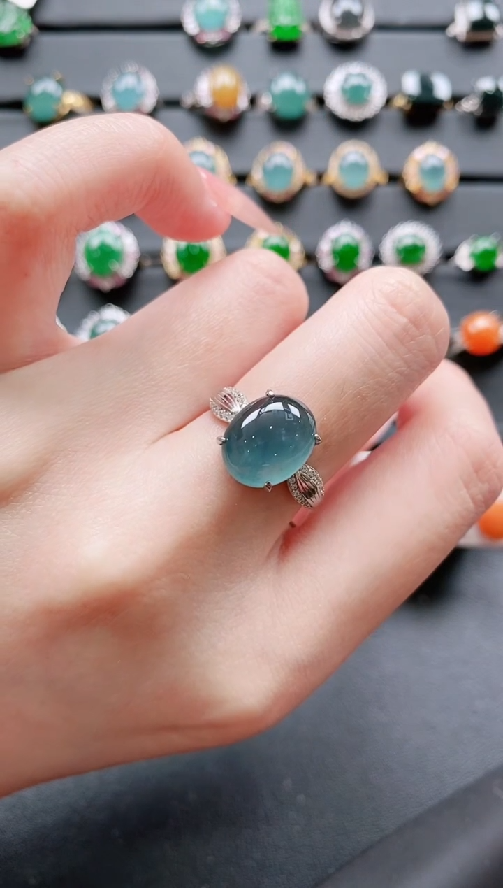 【闪购商品】翡翠戒指银S925镶嵌11111111