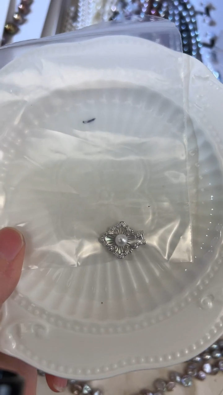 吊坠(不含链)银S925镶嵌淡水珍珠s30