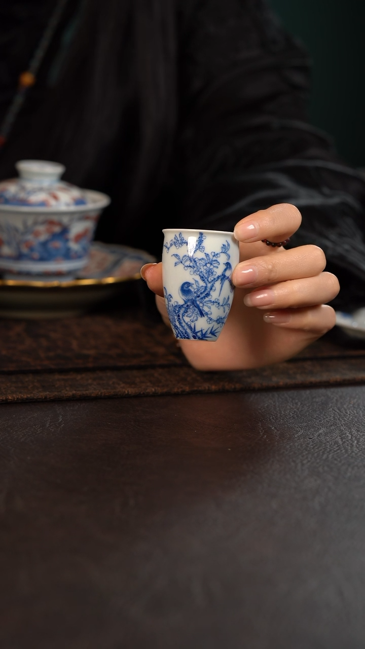 【闪购商品】杯聚澜堂喜鹊登枝手握闻香杯