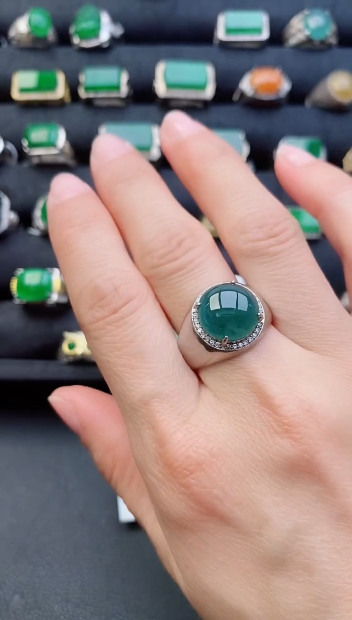 【闪购商品】翡翠戒指银S925镶嵌11111111