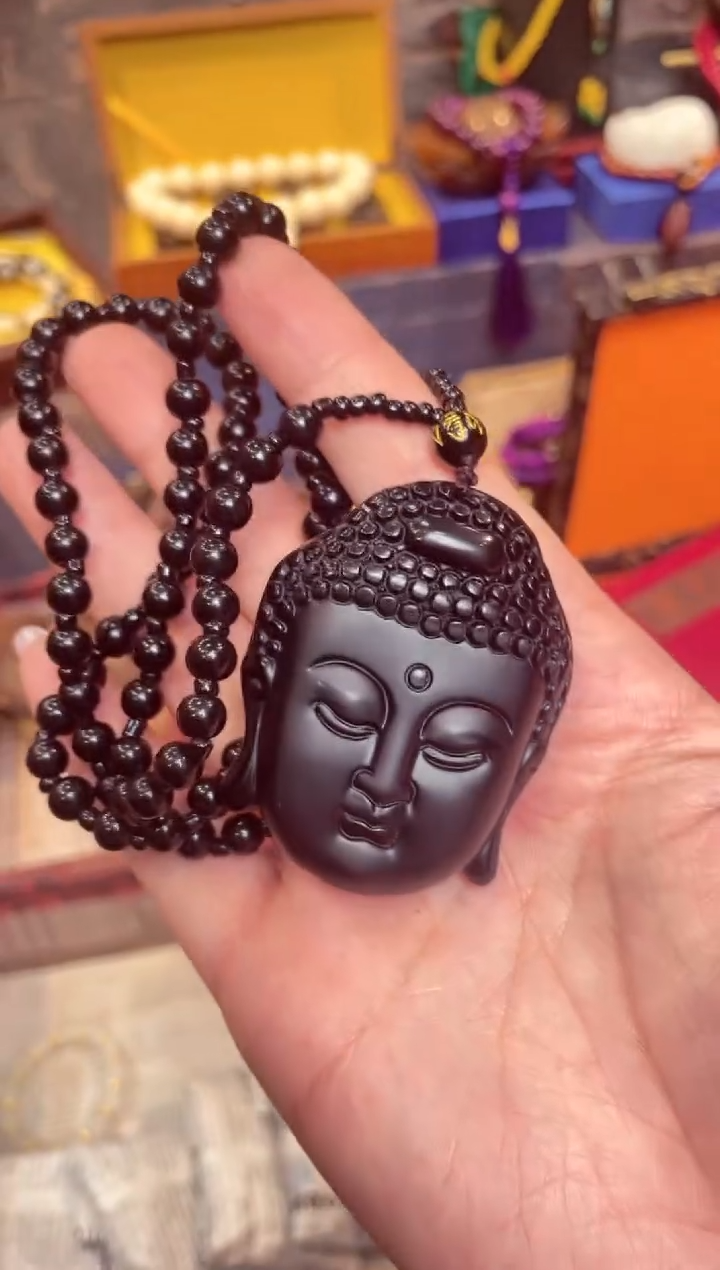 【闪购商品】和田玉（墨玉）项链未镶嵌佛头