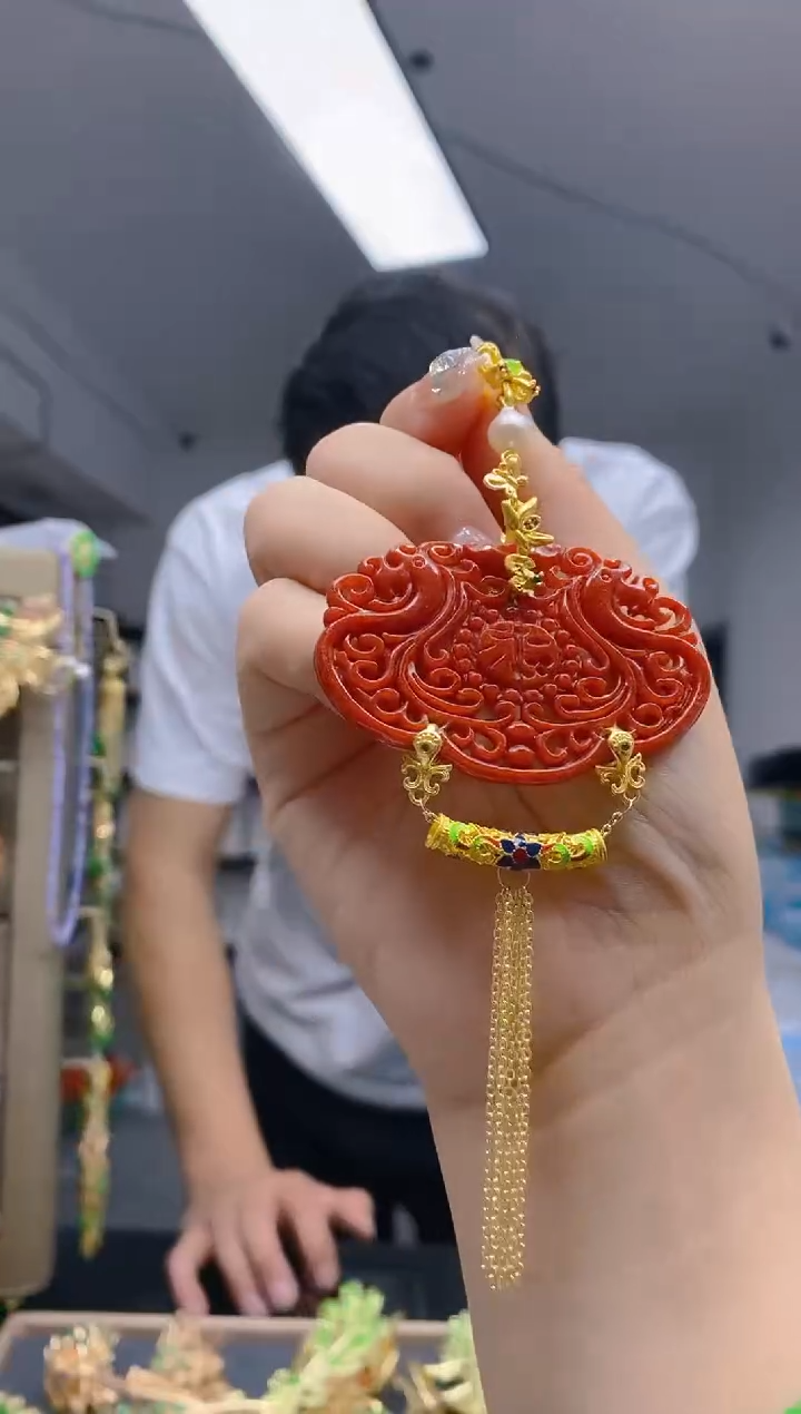 【闪购商品】翡翠耳饰合金350翡翠压襟