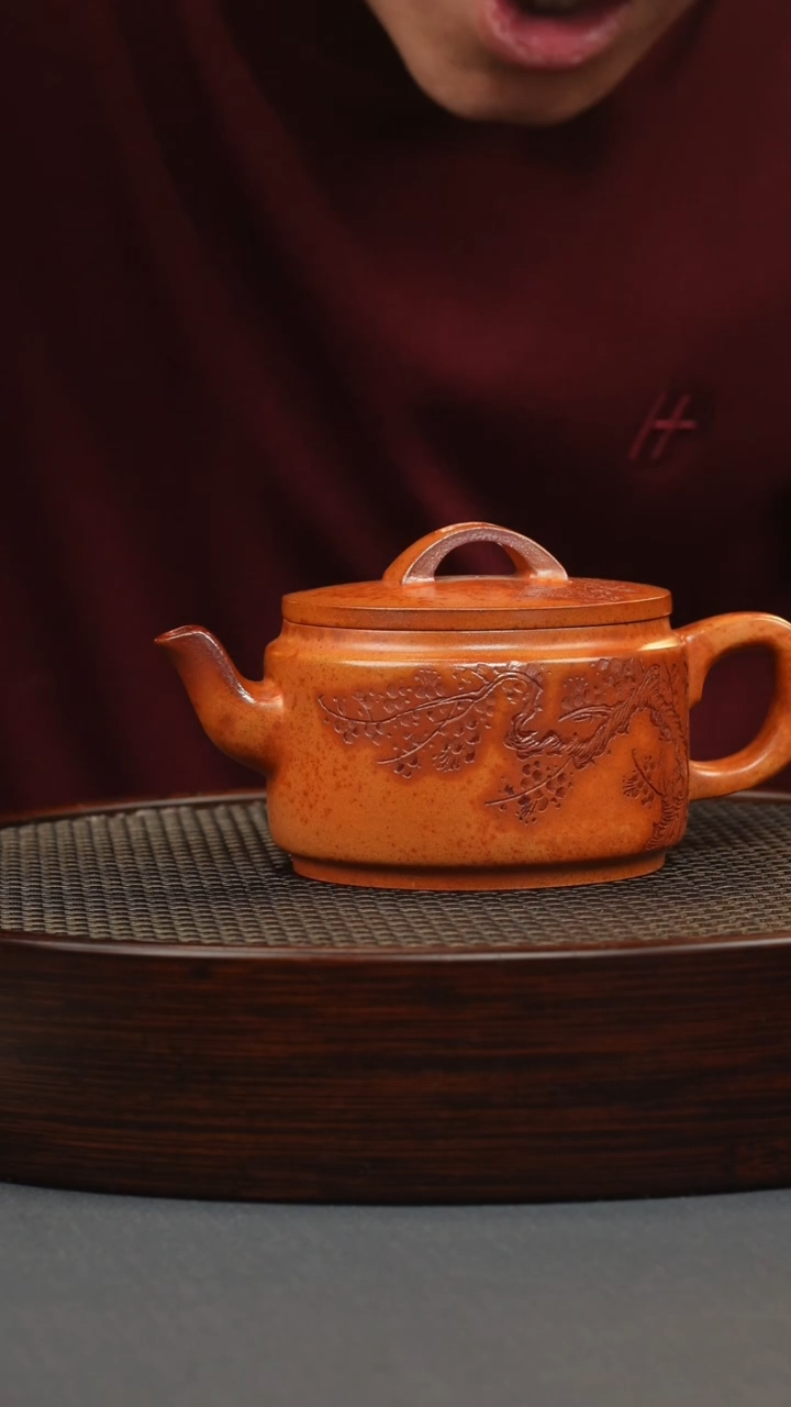 【闪购商品】紫砂茶壶火云烧三湾汉瓦