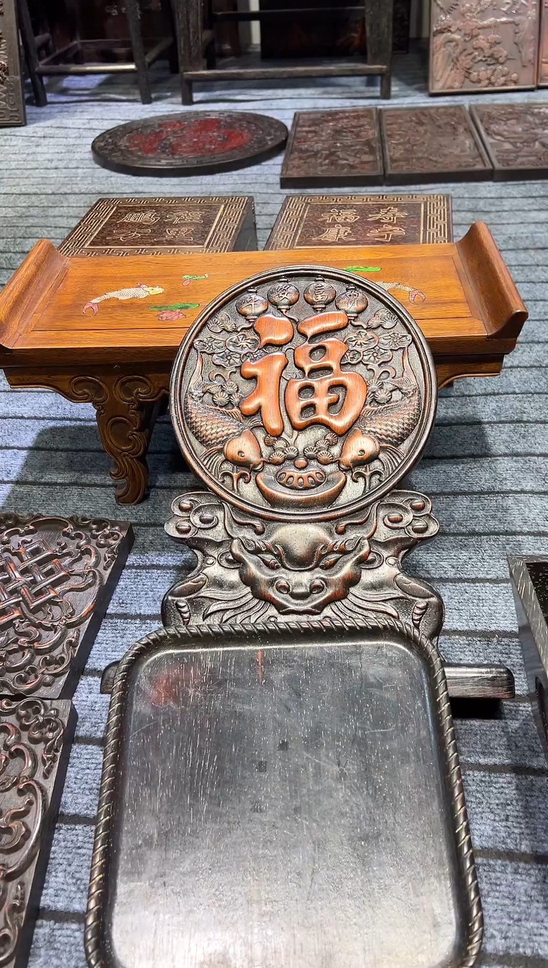 木用****5紫檀雕刻一物一拍