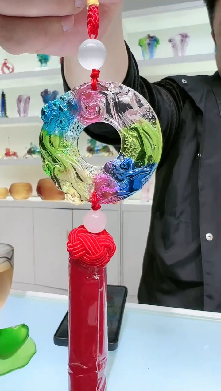 【闪购商品】茶宠古法琉璃双貔貅挂