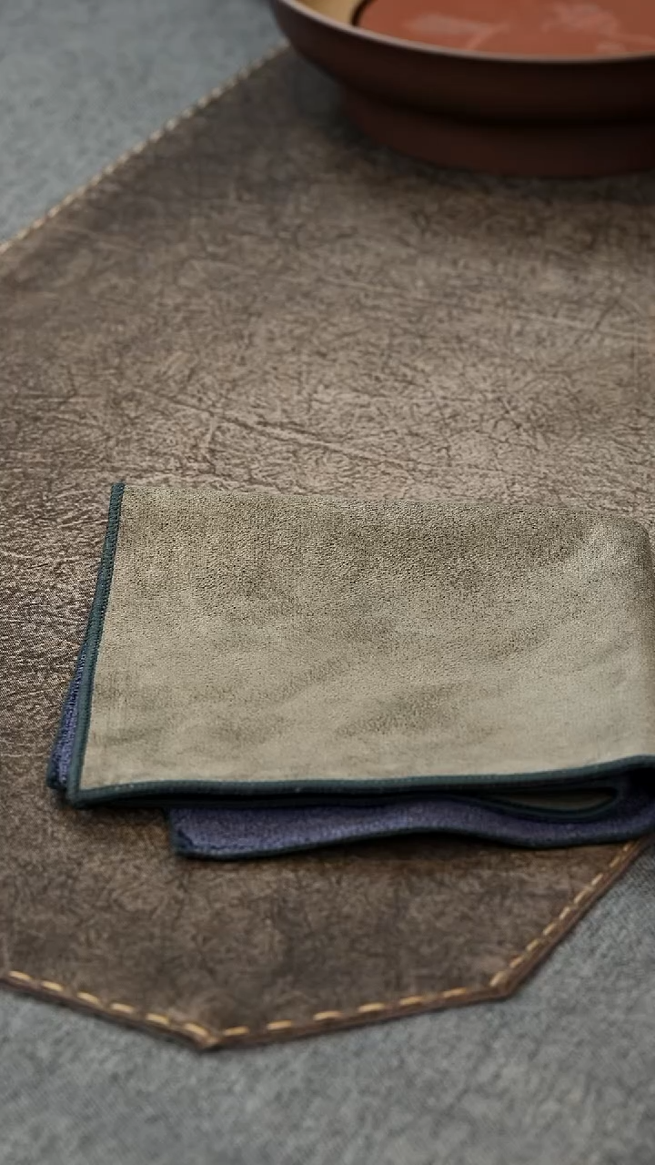 【闪购商品】紫砂茶宠双面茶巾