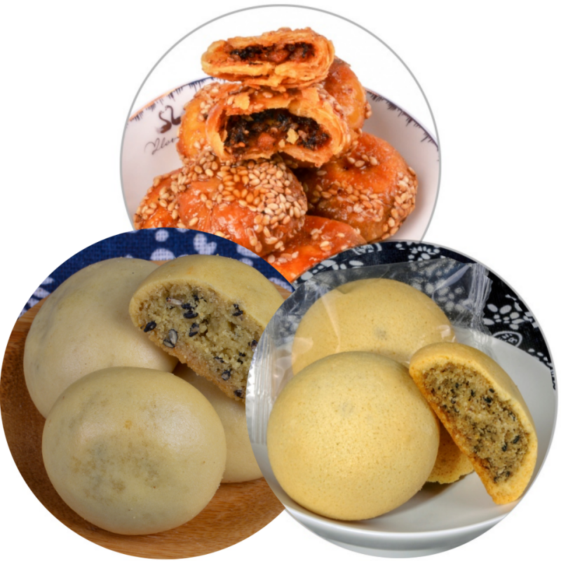 套餐：浏阳茴饼300克+一口酥茶饼200克+红糖酥饼180克