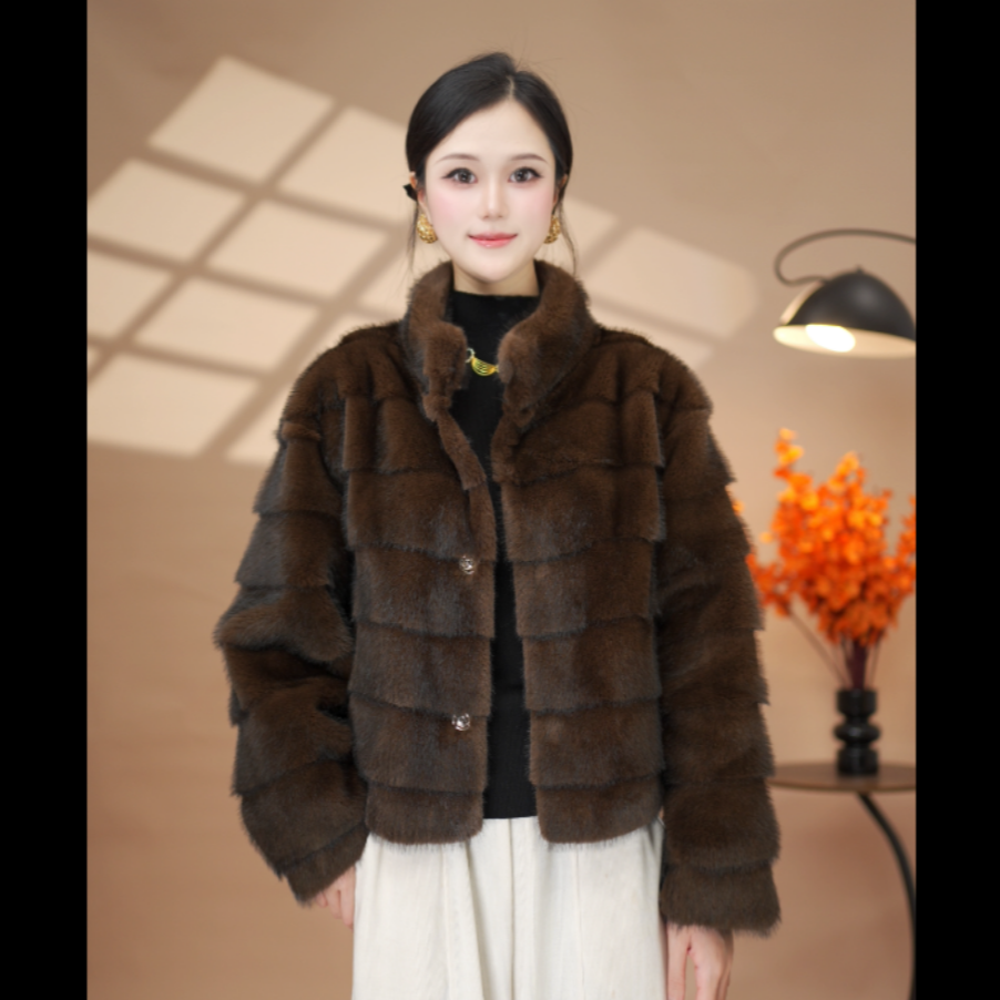 【专柜正版】保暖气质时尚冬季北极貂外套轻奢加厚高级轻奢