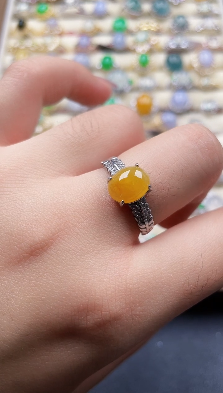 银S925镶嵌戒指翡翠41