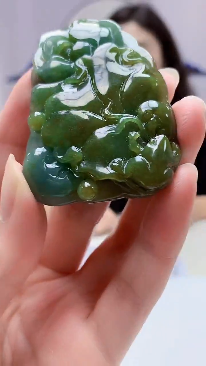 【闪购商品】定制翡翠未镶嵌4829zm-毛货挂件63