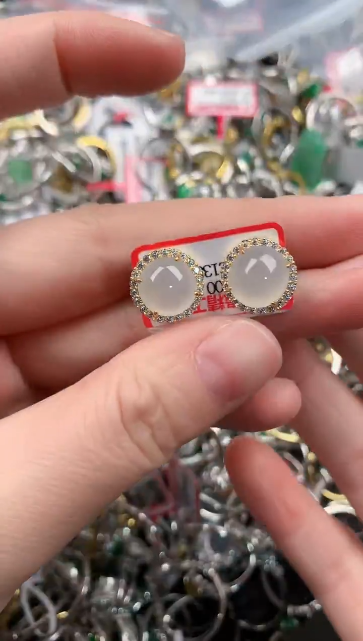 银S925镶嵌戒指翡翠999                2