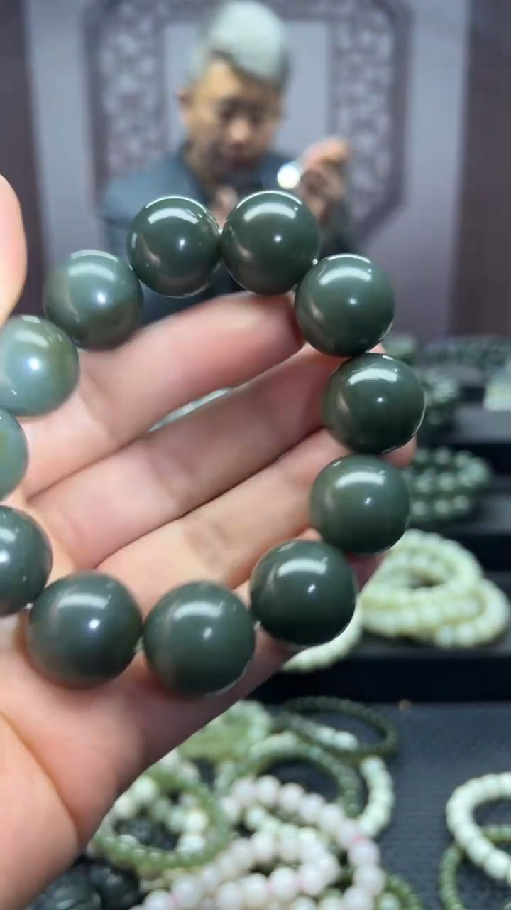 【闪购商品】和田玉手串未镶嵌且末蓝卡20多样性拍一发一