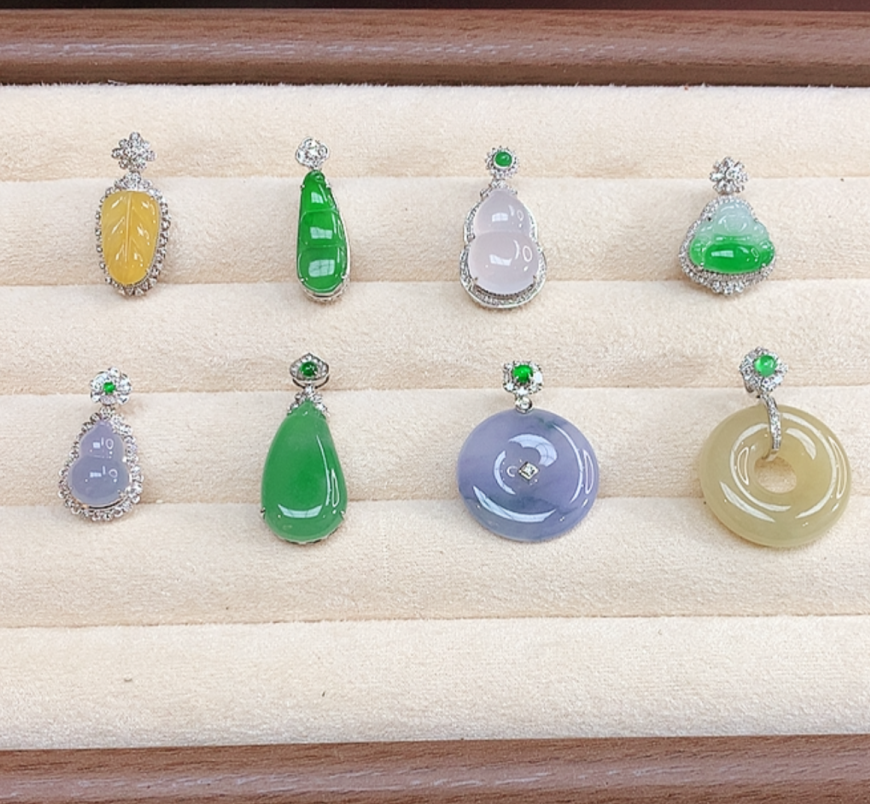 精品翡翠镶嵌吊坠礼包-10-多样性发其一