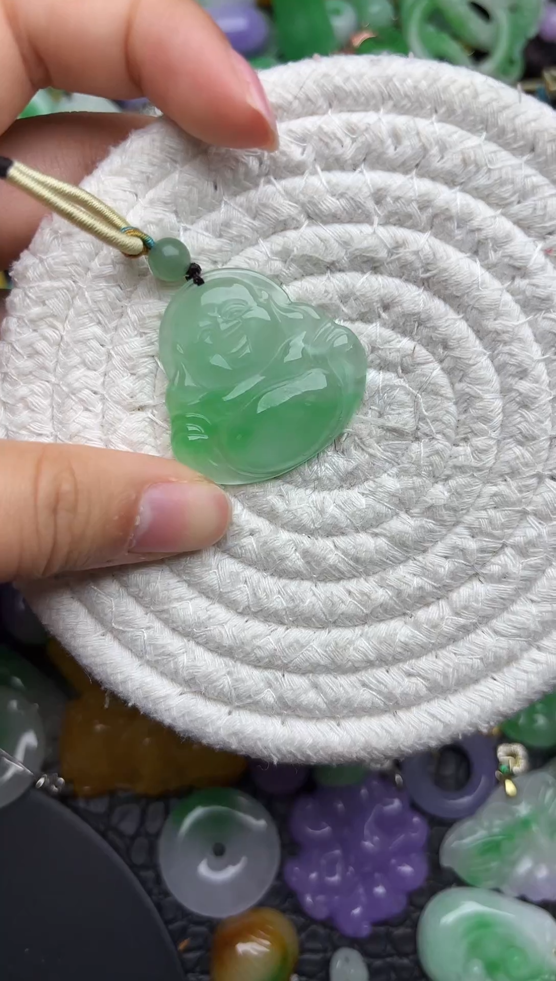 颈饰未镶嵌翡翠缅甸翡翠吊坠