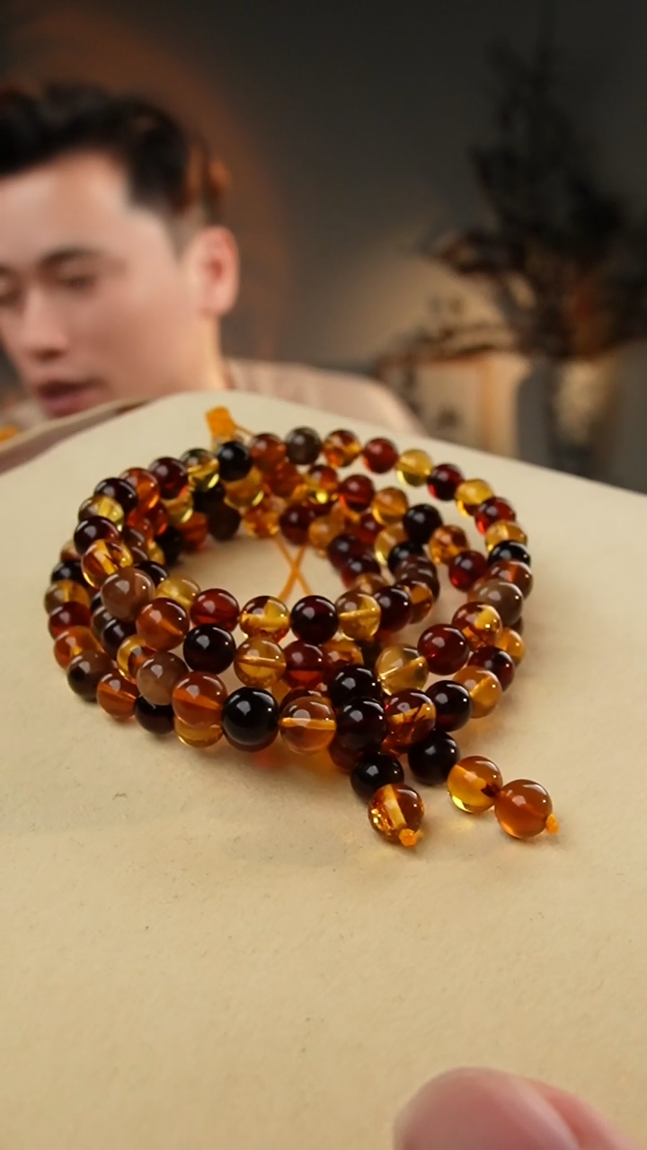 【闪购商品】琥珀颈饰未镶嵌7+多宝108