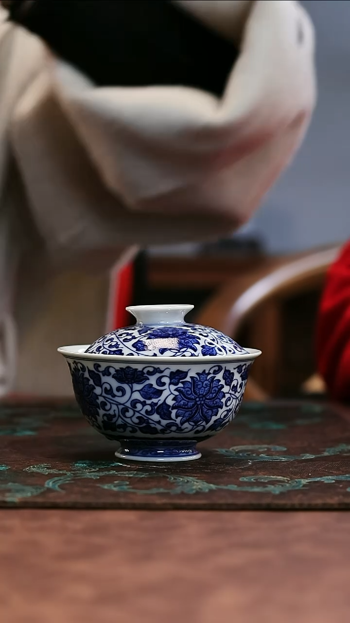 镹曰陶柴窑手工手绘青花