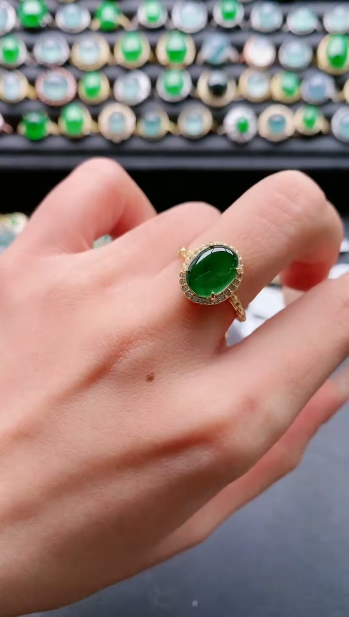 【闪购商品】翡翠戒指银S925镶嵌11111111
