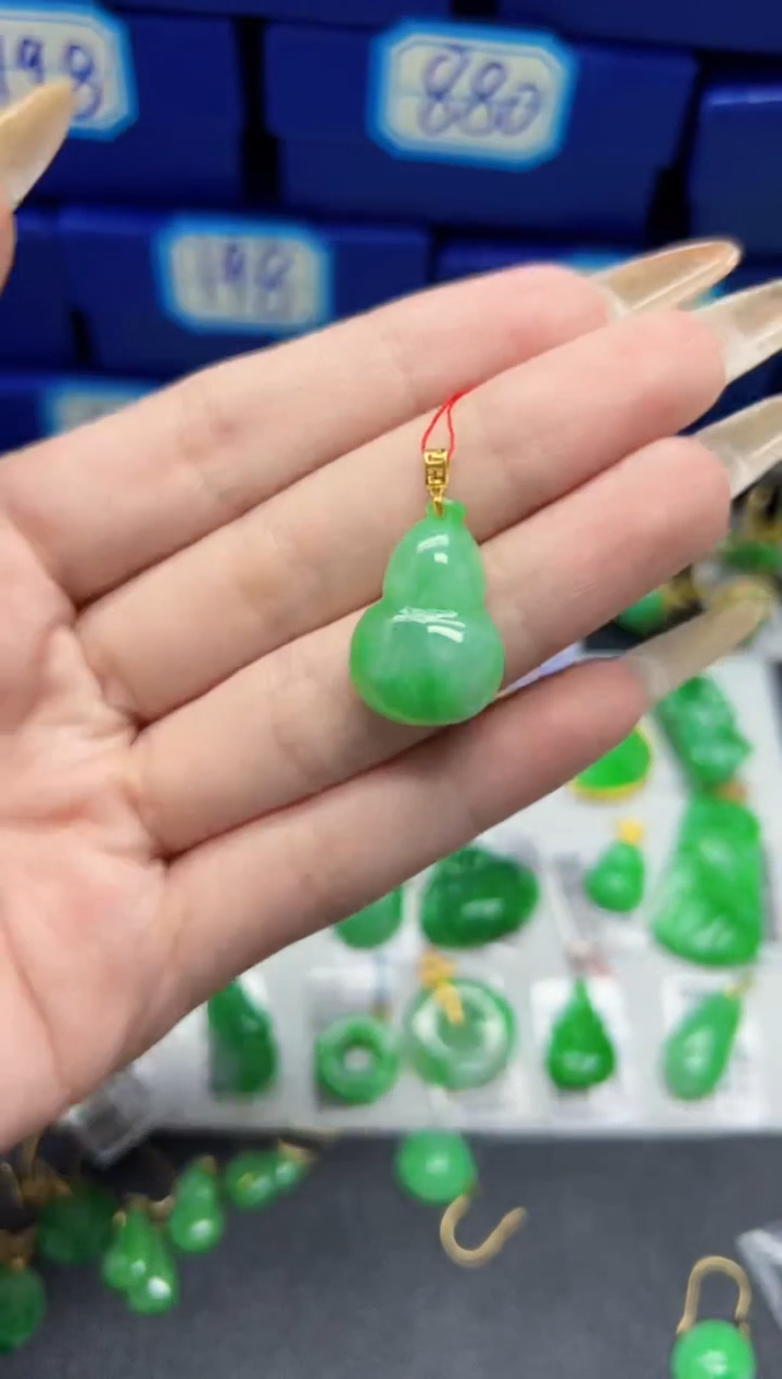 【闪购商品】翡翠颈饰18K金镶嵌Y缅料A货/支持复检/一件