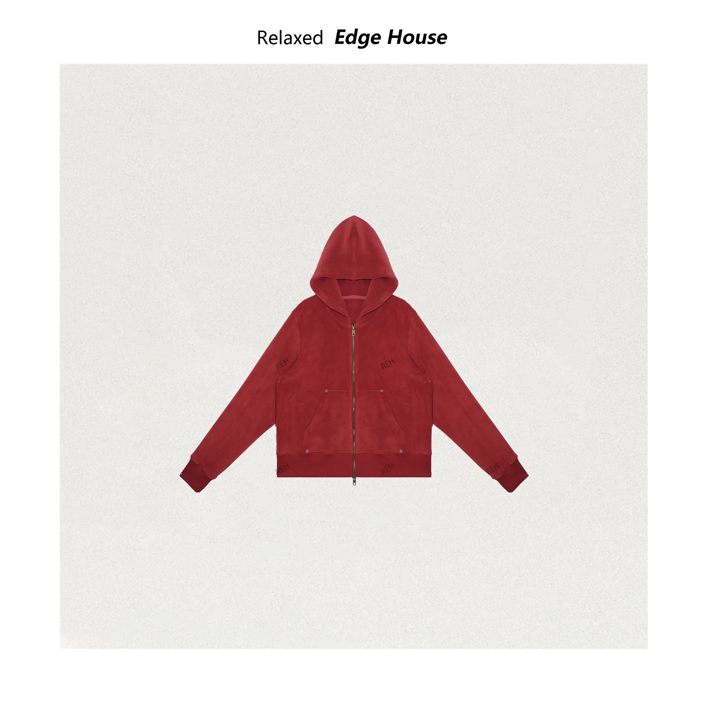 【嘻嘻家】红豆  25秋冬女士保暖时尚连帽一体绒上衣