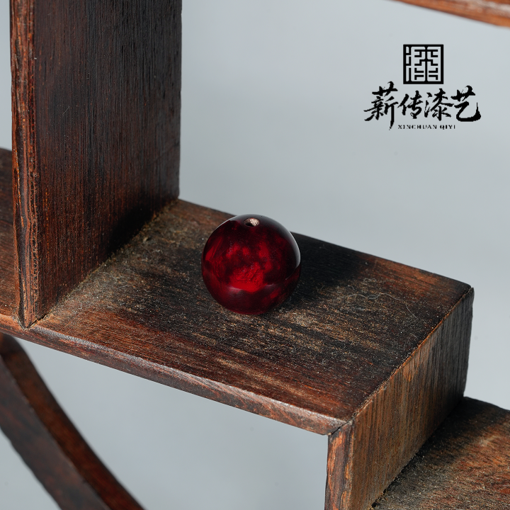 【薪传漆艺】非遗大漆 赤宝砂单珠
